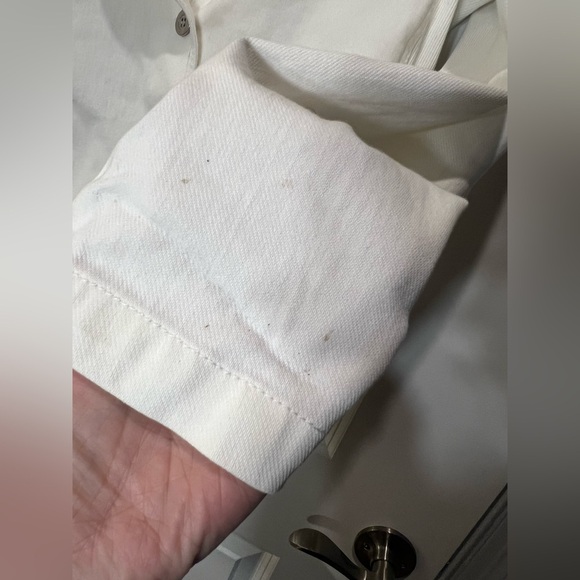 J. McLaughlin White Canvas Blazer Jacket Size Large - Picture 8 of 15